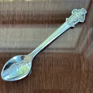 Vintage Rolex Spoon, Bucherer Switzerland, Lucerne Lion Rose, 4.25" Silver Plate